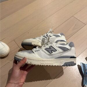 SOLD New Balance 550 Sneakers in White and Gray